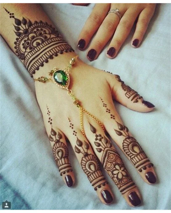 Gorgeous Fill With Dome Covering Back Hand Mehndi Design